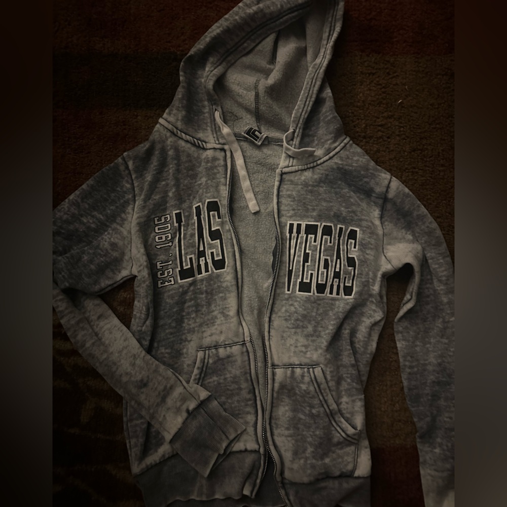 Gray Las Vegas Zip-Up Sweatshirt